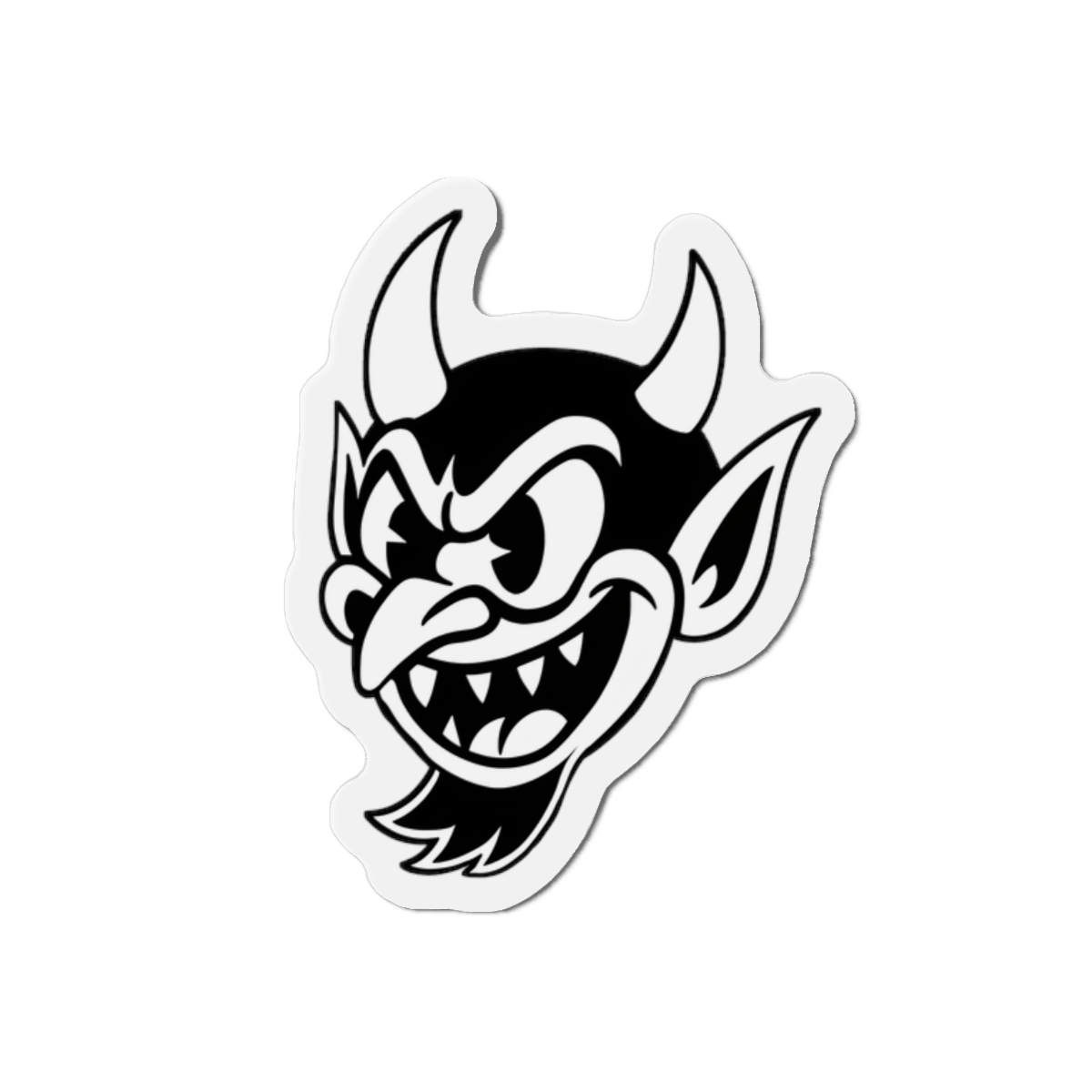 Rubber Hose Style Devil Magnet (Black)